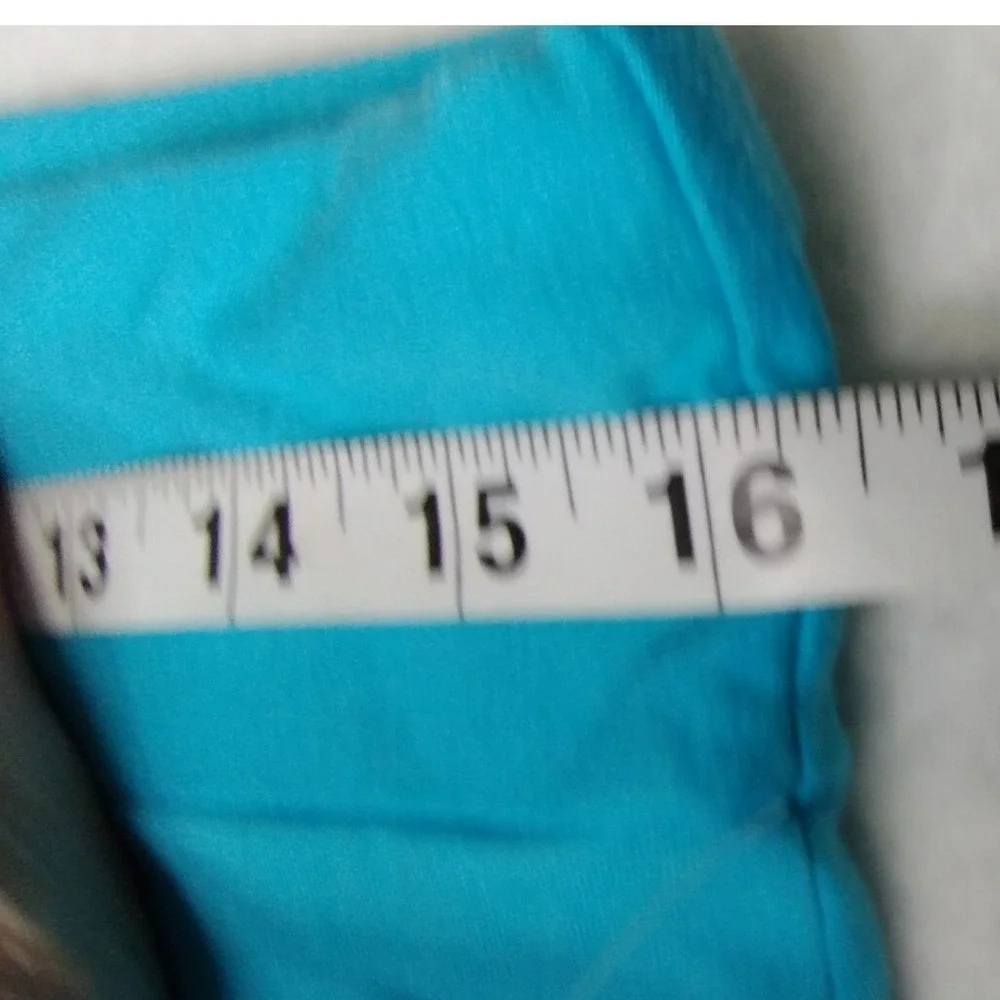 Dress barn Maxi Skirt Large Turquoise Aqua Pull on Stretch A-Line NWT Women's